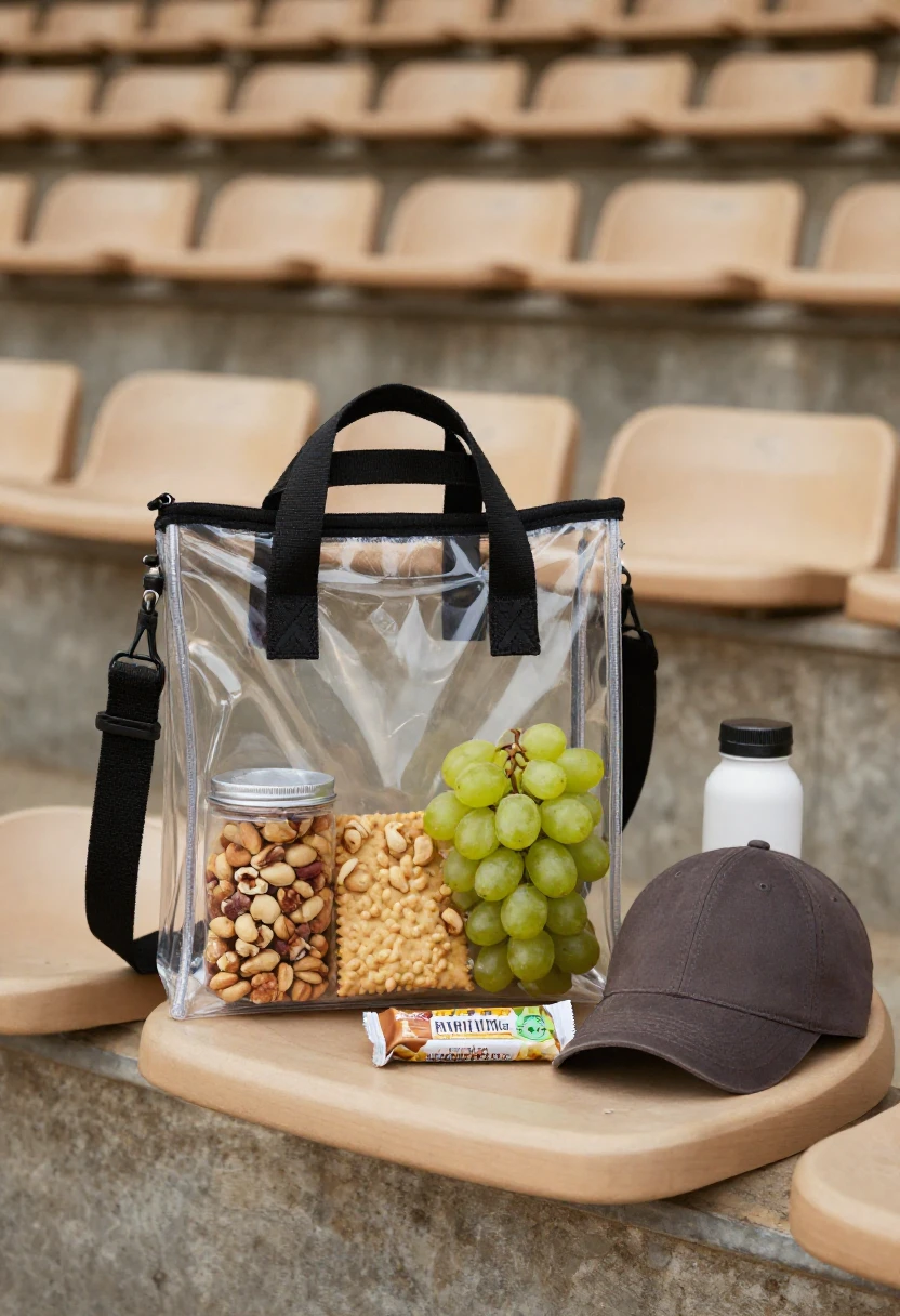 Healthy portable snacks packed for a baseball game.