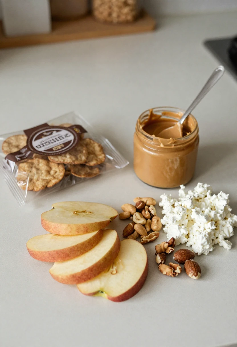 A comparison between packaged snacks and fresher more balanced healthy snack choices.