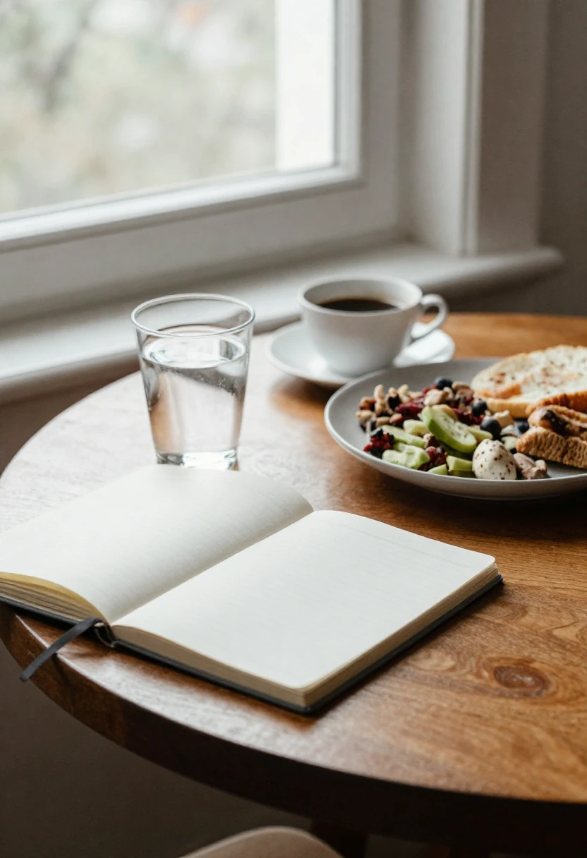 Thoughtful morning meal scene representing deciding whether time-restricted eating fits your lifestyle.