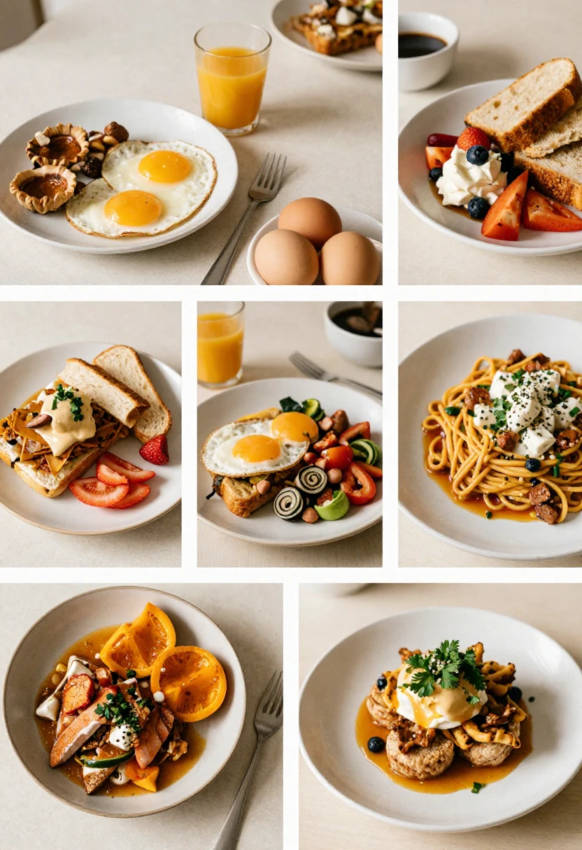 Example of balanced meals and snacks across one day