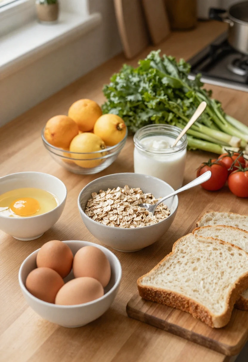 Simple wholesome foods prepared for an easy food-first routine