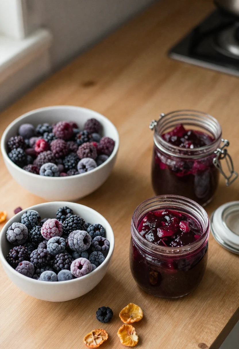 Frozen, dried, and preserved fruit options for winter