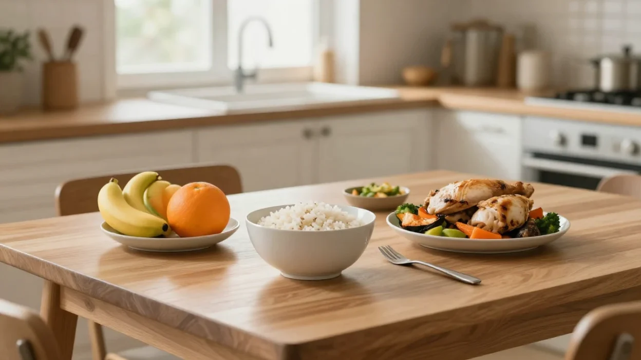 Safe allergy-friendly foods prepared on a clean kitchen table with visible ingredient labels.