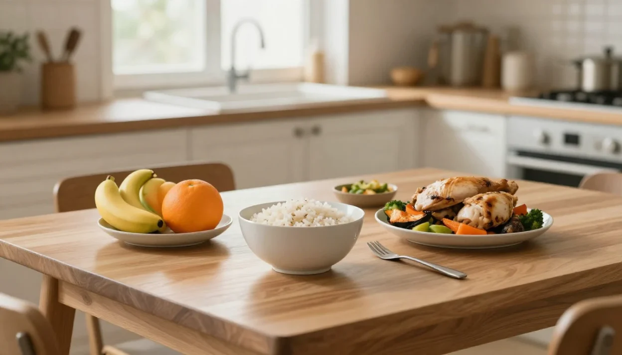 Safe allergy-friendly foods prepared on a clean kitchen table with visible ingredient labels.