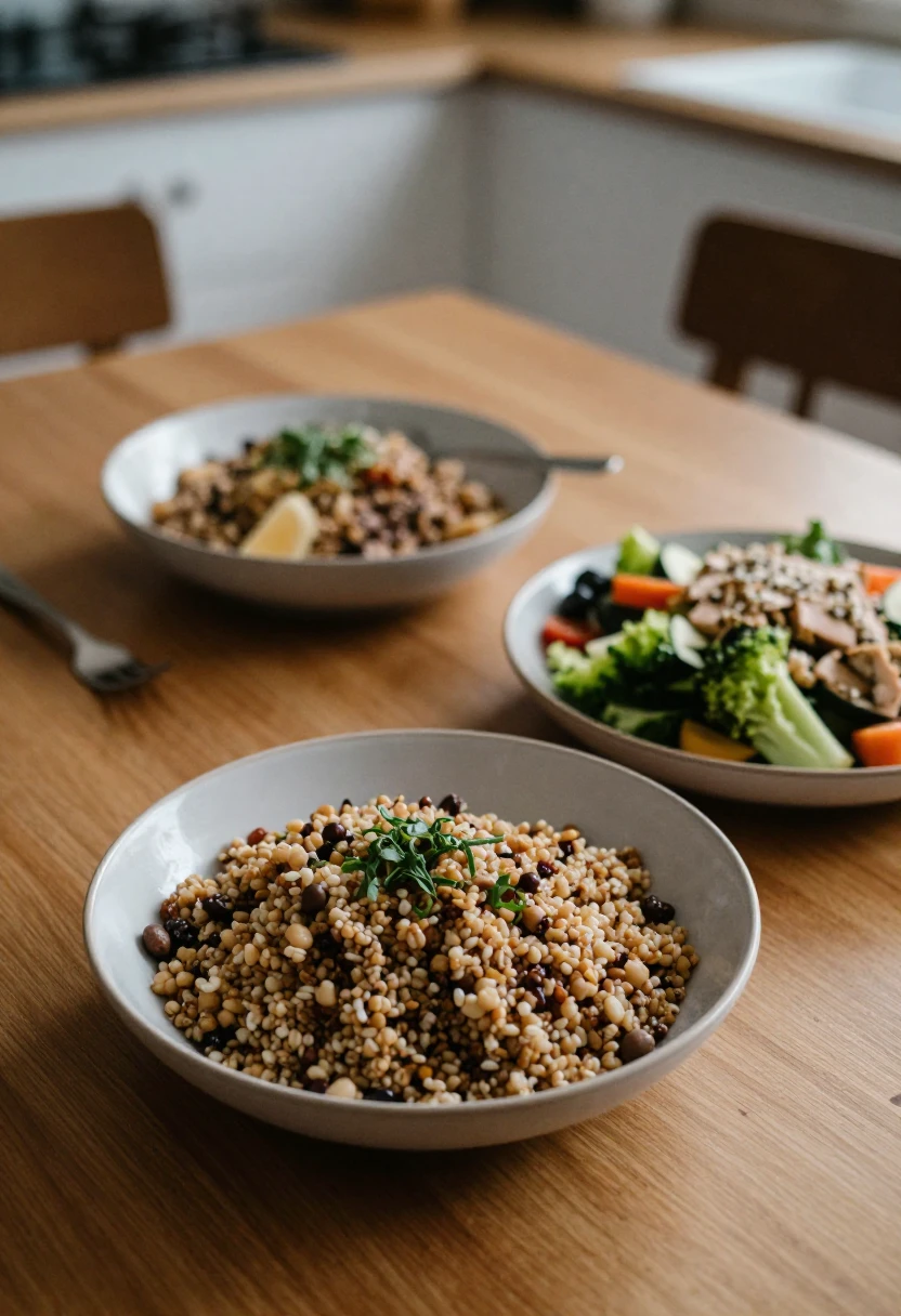Two different healthy meals showing why the same diet does not work for everyone.