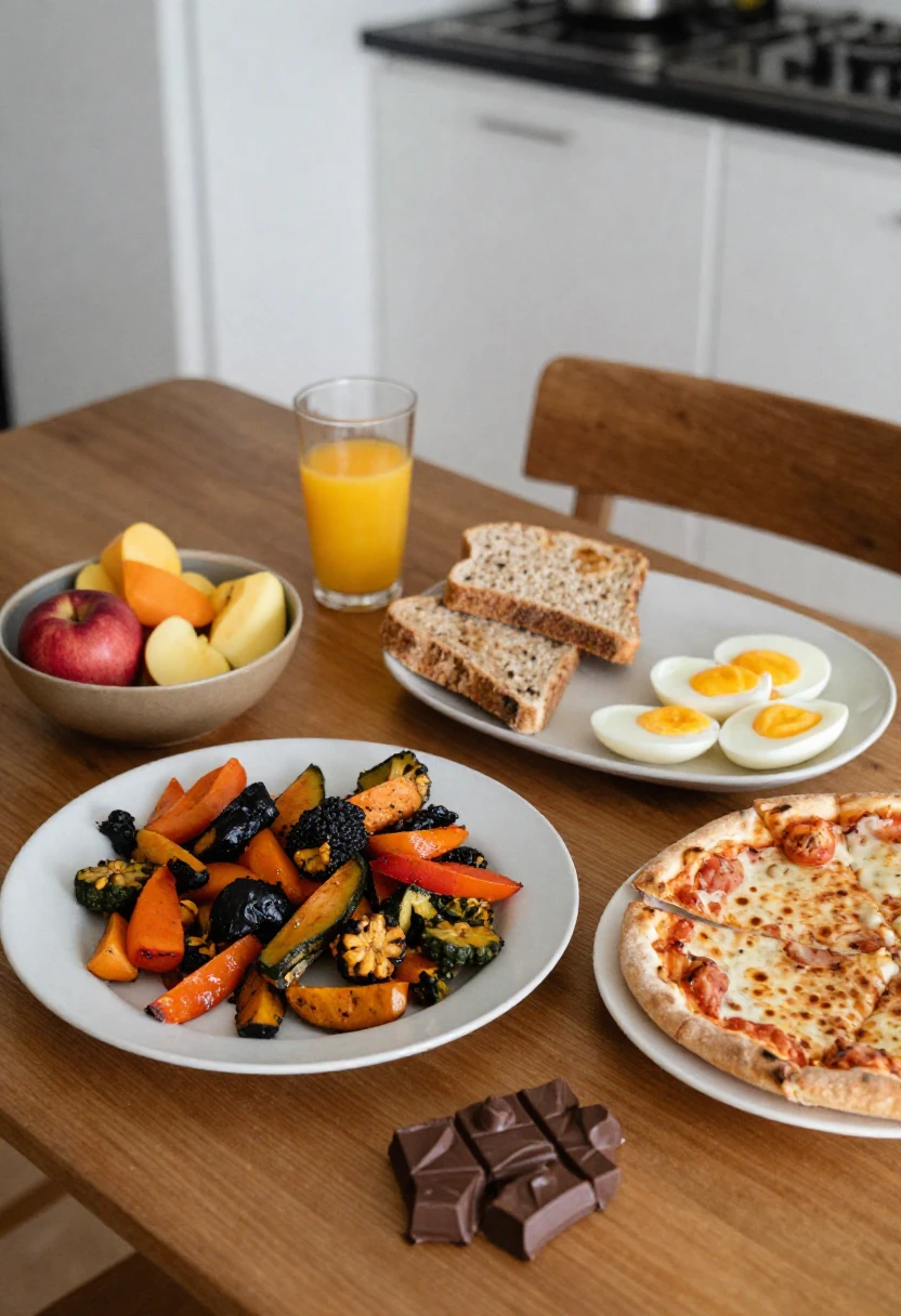 Balanced weekly eating with nourishing meals and favorite treats