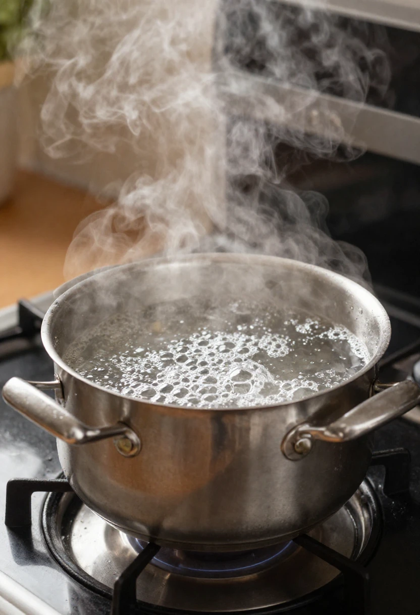 Water boiling in a pot as a simple home purification method