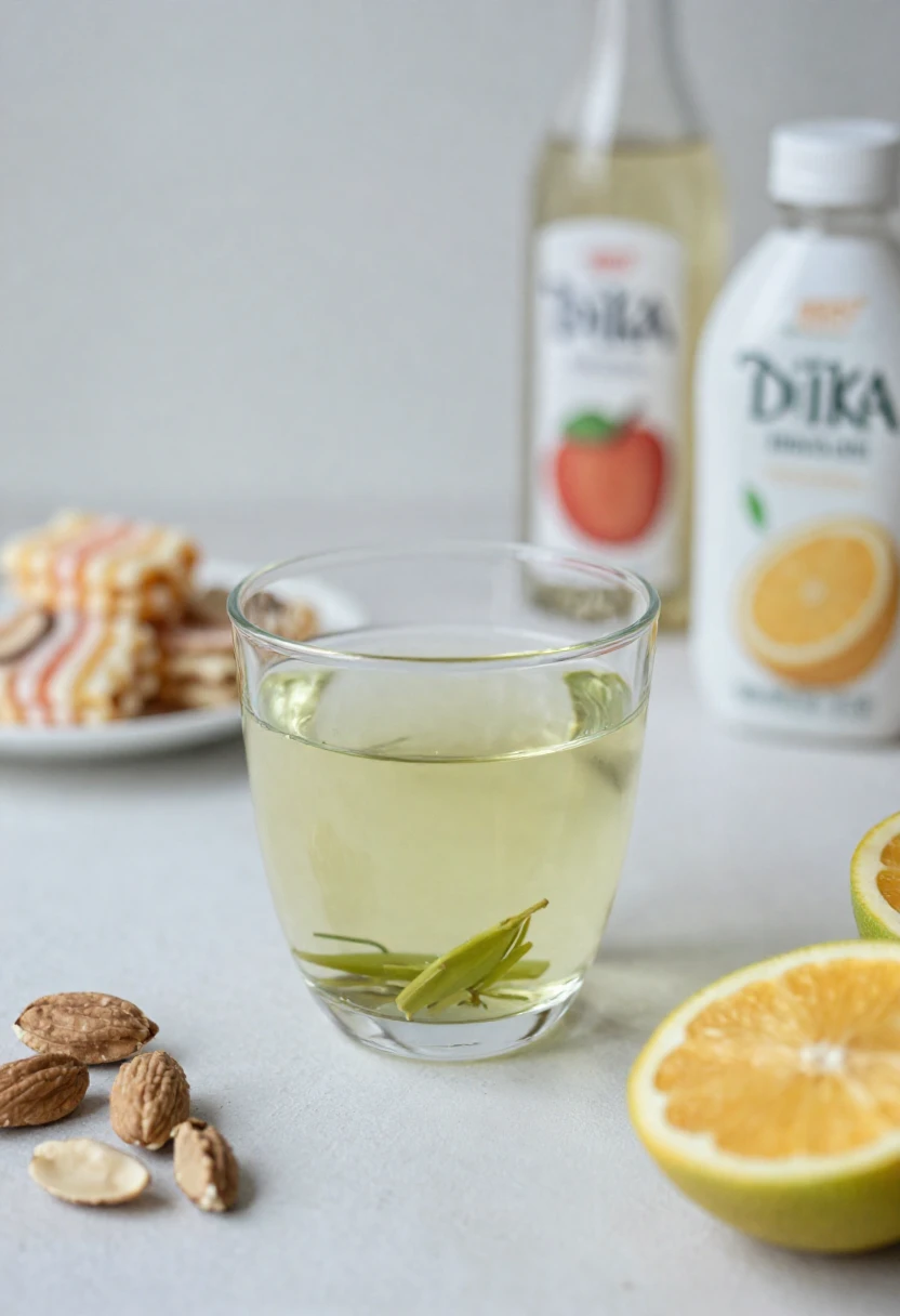 Healthier drink and snack choices beside sugary foods that may work against skin goals.
