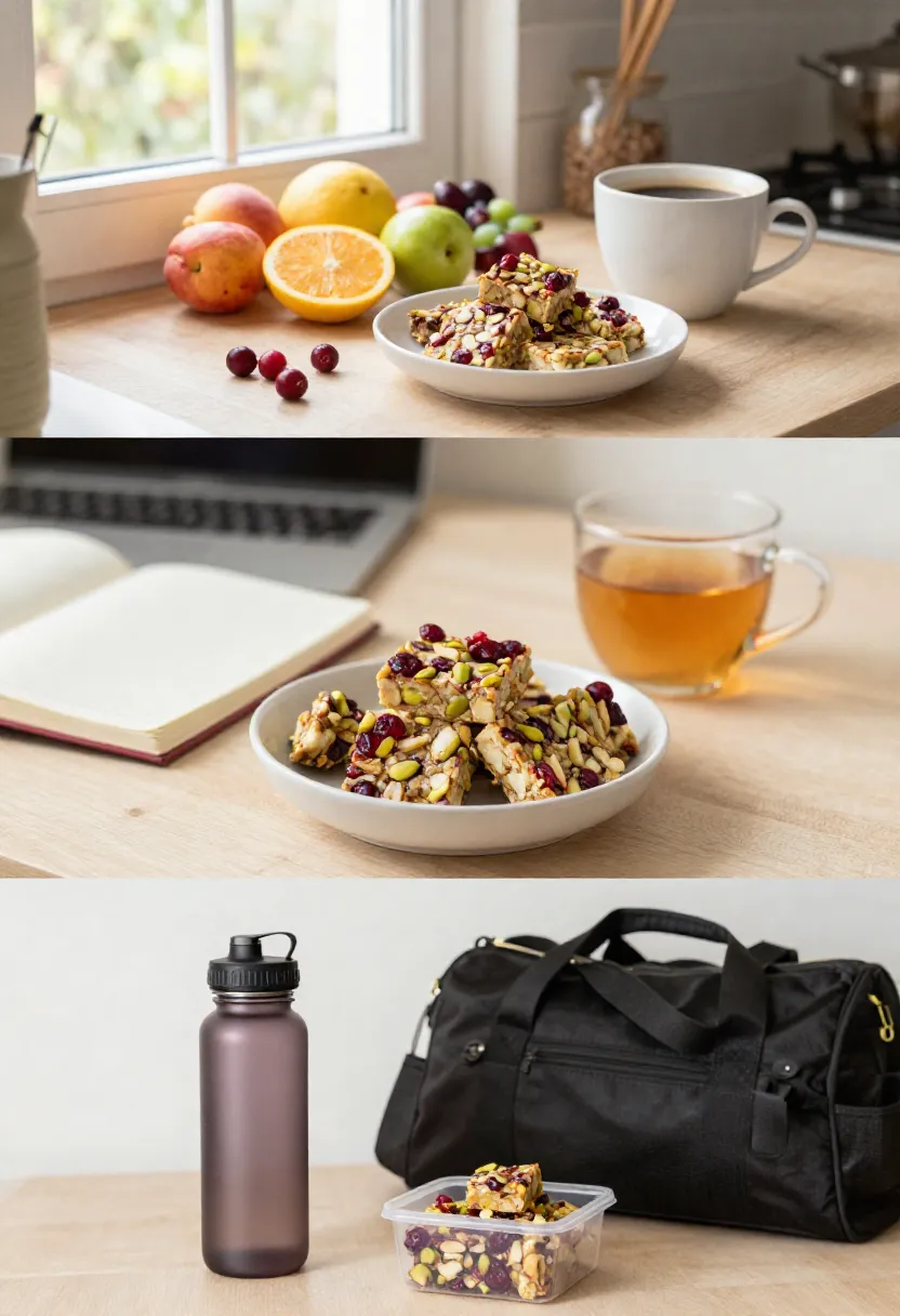 Cranberry pistachio energy bites enjoyed throughout the day as a healthy homemade snack.