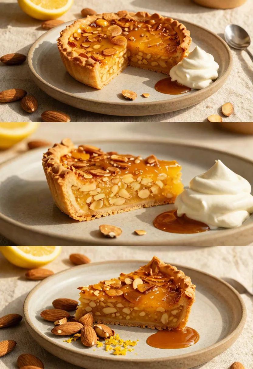 Rich golden almond filling prepared with egg yolks, almond meal, lemon zest, and flaky sea salt.
